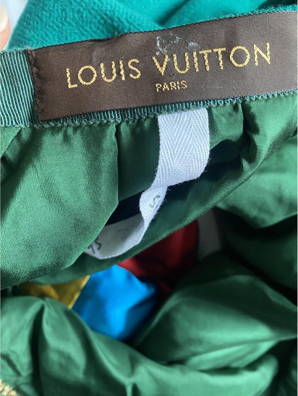 Vintage Louis Vuitton 2006 FR-36/38 Marc Jacobs Green Tray Asymmetrical Skirt - Picture 8 of 10